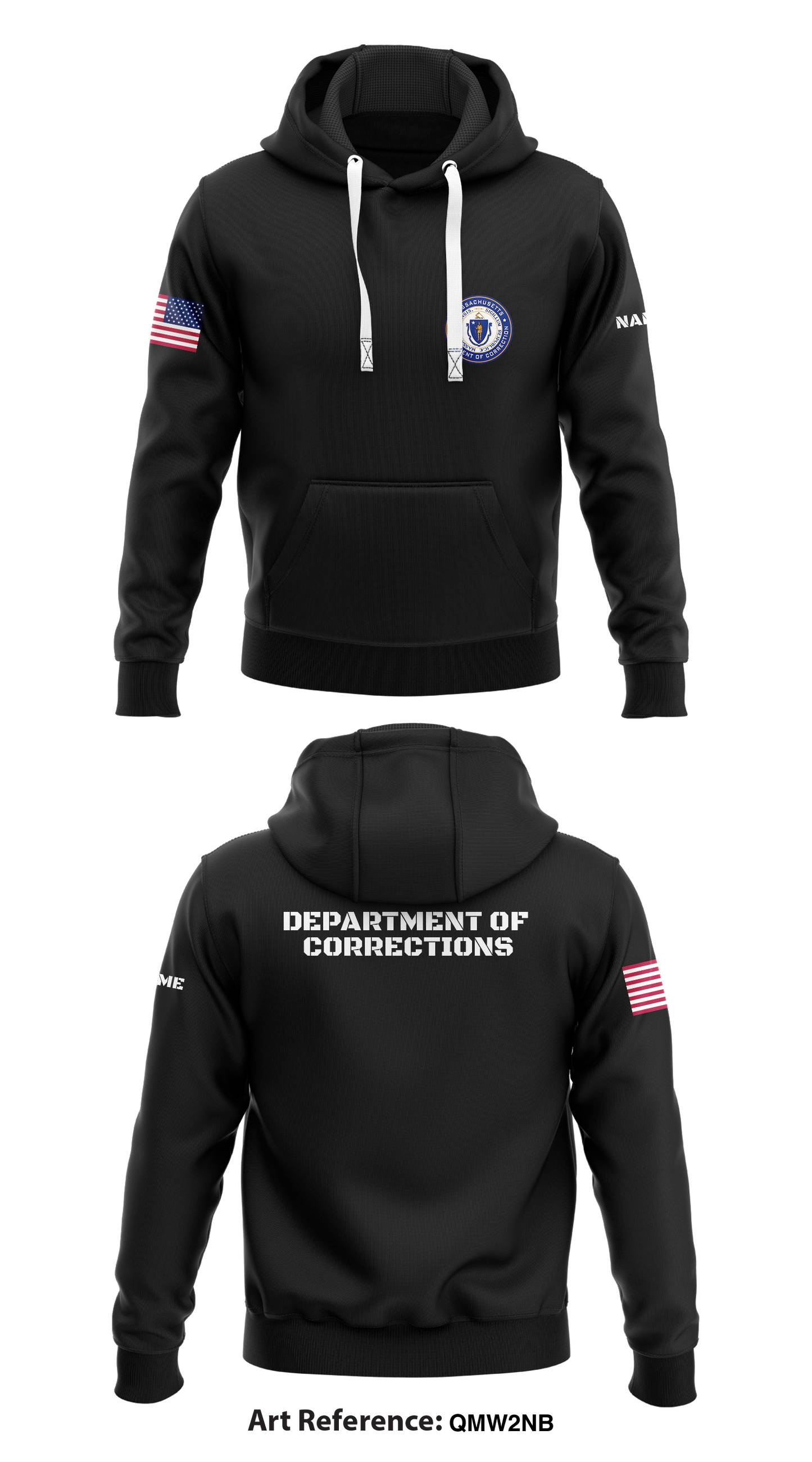 CUSTOM Department of corrections  Store 1  Core Men's Hooded Performance Sweatshirt - QmW2NB