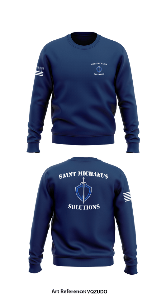 Saint Michael's Solutions Store 1 Core Men's Crewneck Performance Sweatshirt - vQZUDo