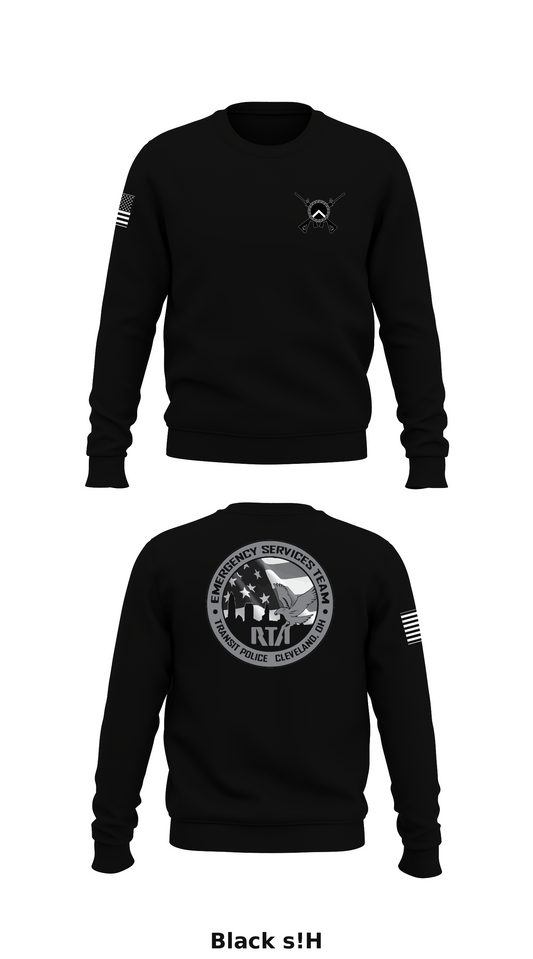 GCRTA Emergency Service Team (EST) Store 1 Core Men's Crewneck Performance Sweatshirt - s!H