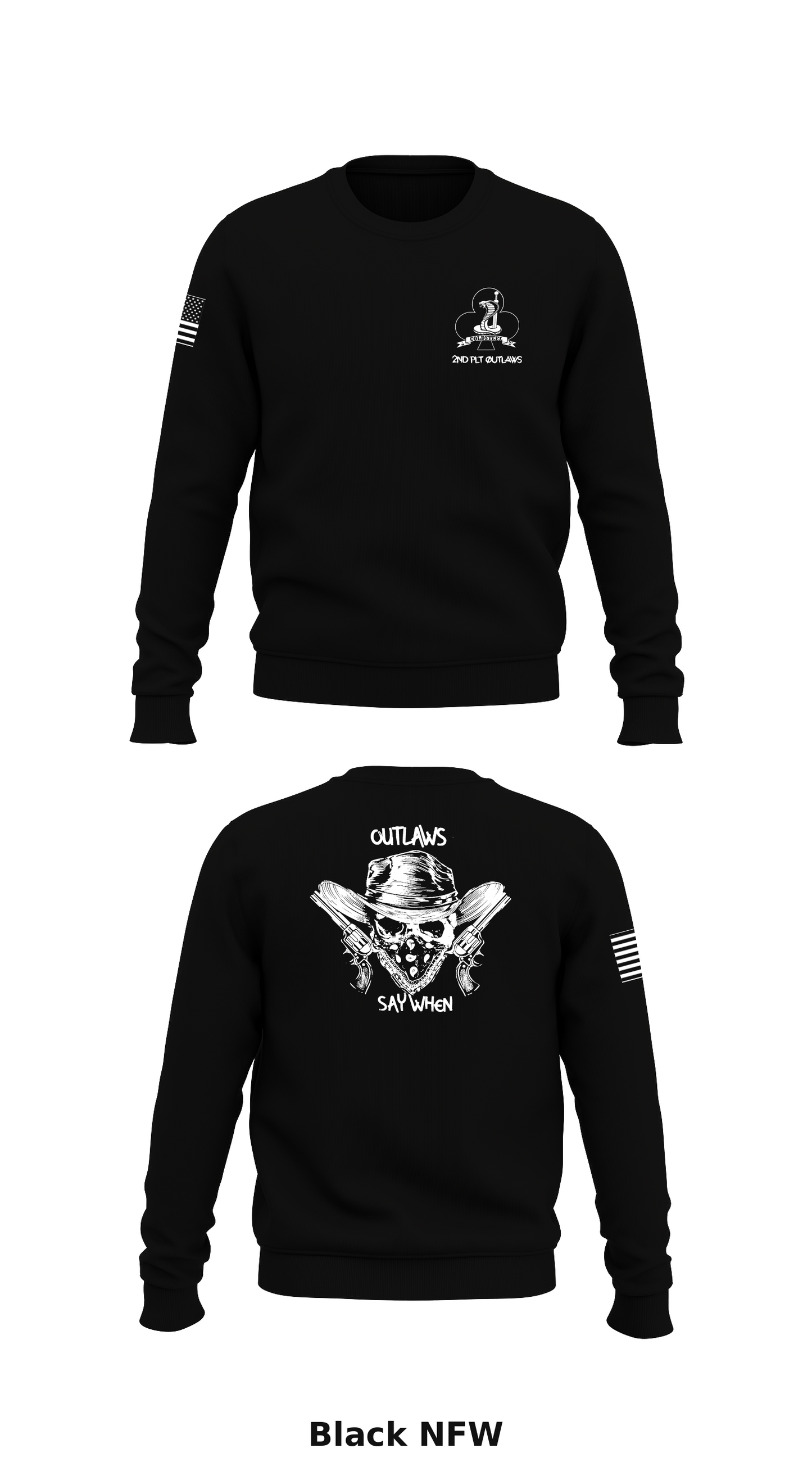 2nd Platoon, C Co, 1-327IN Store 1 Core Men's Crewneck Performance Sweatshirt - NFW