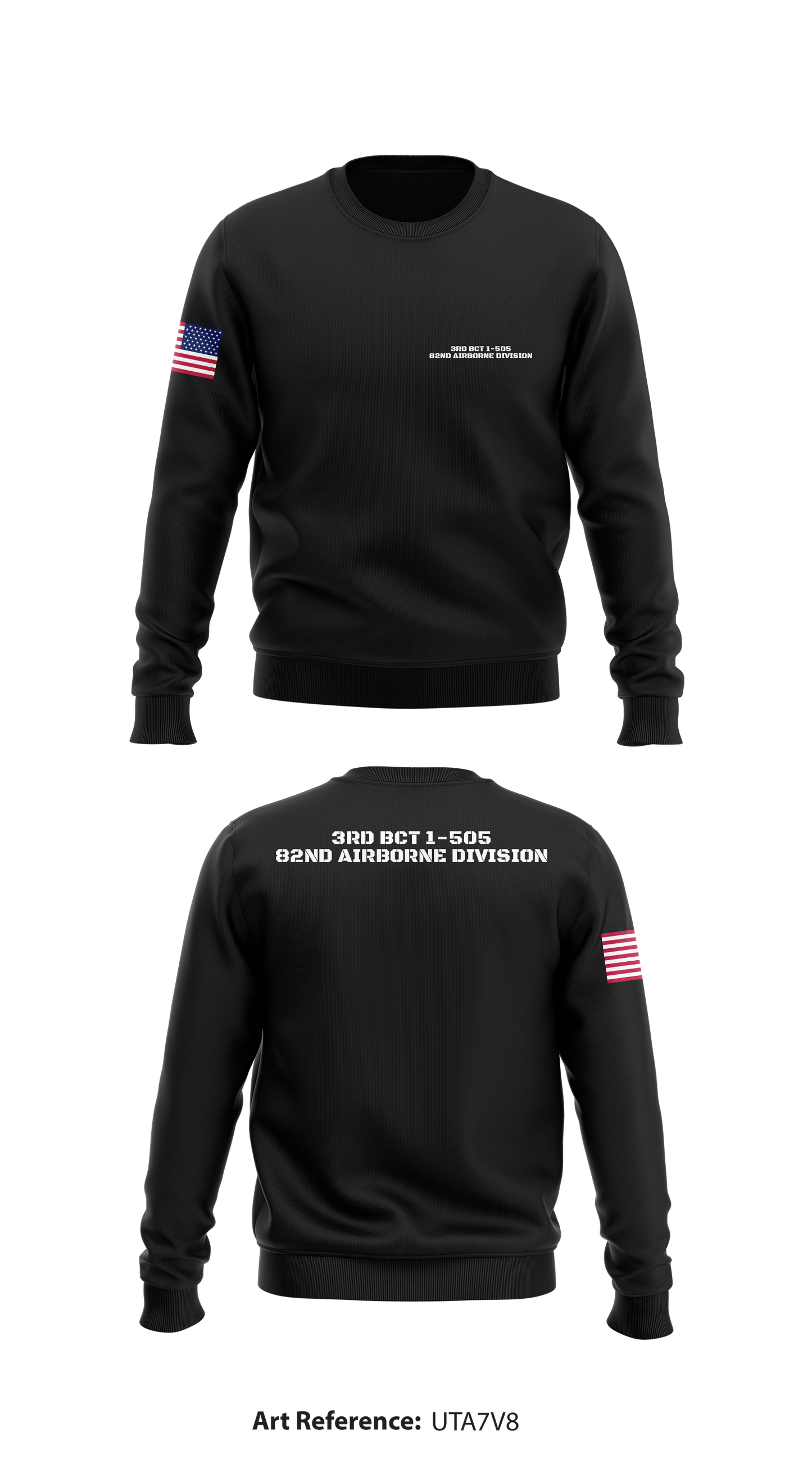 3rd bct 1-505 82nd airborne division  Store 1 Core Men's Crewneck Performance Sweatshirt - uTa7v8