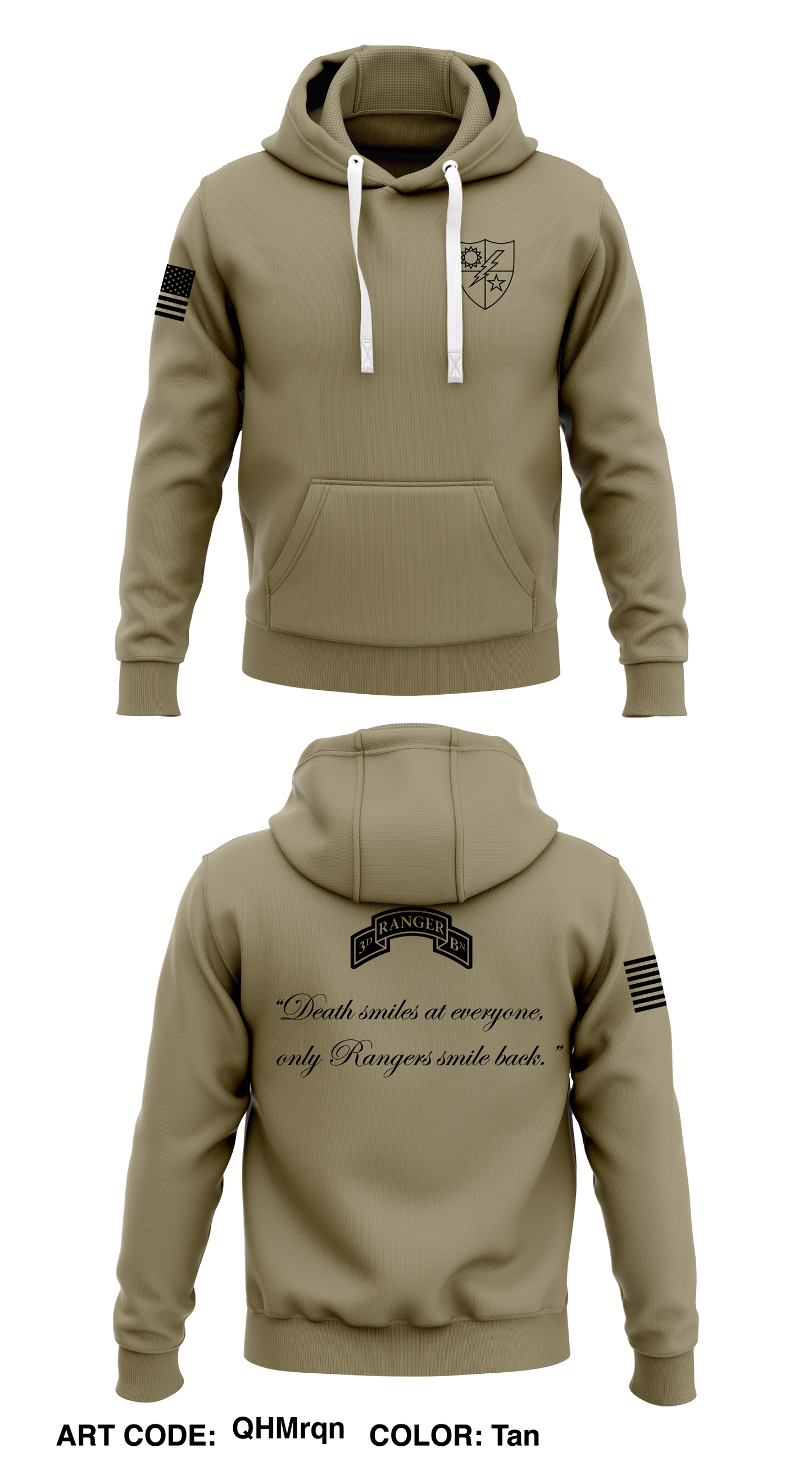3rd Ranger Batt Store 1  Core Men's Hooded Performance Sweatshirt - QHMrqn