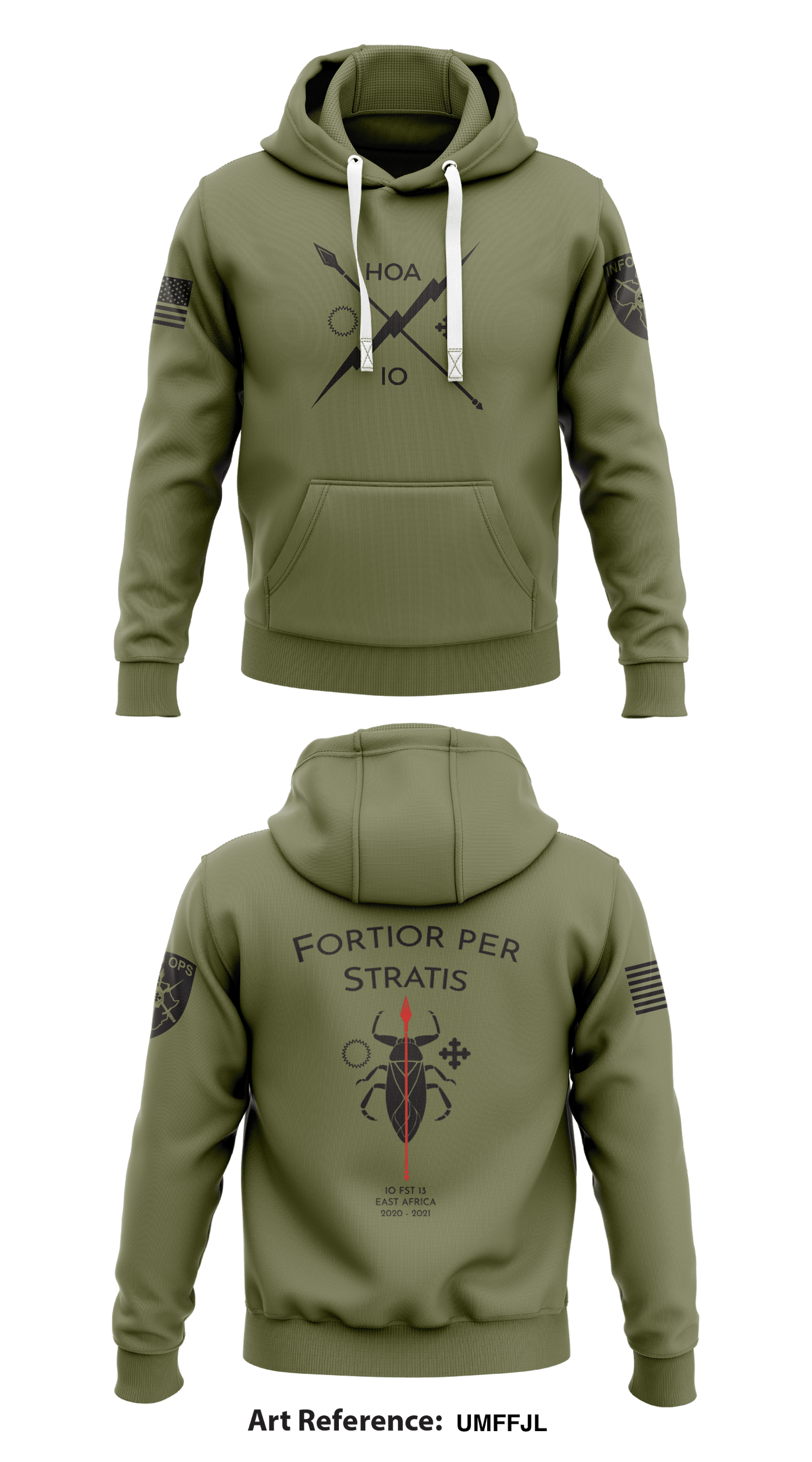 Combined Joint Task Force Horn of Africa Information Operations Cell Store 1  Core Men's Hooded Performance Sweatshirt - uMFFJL