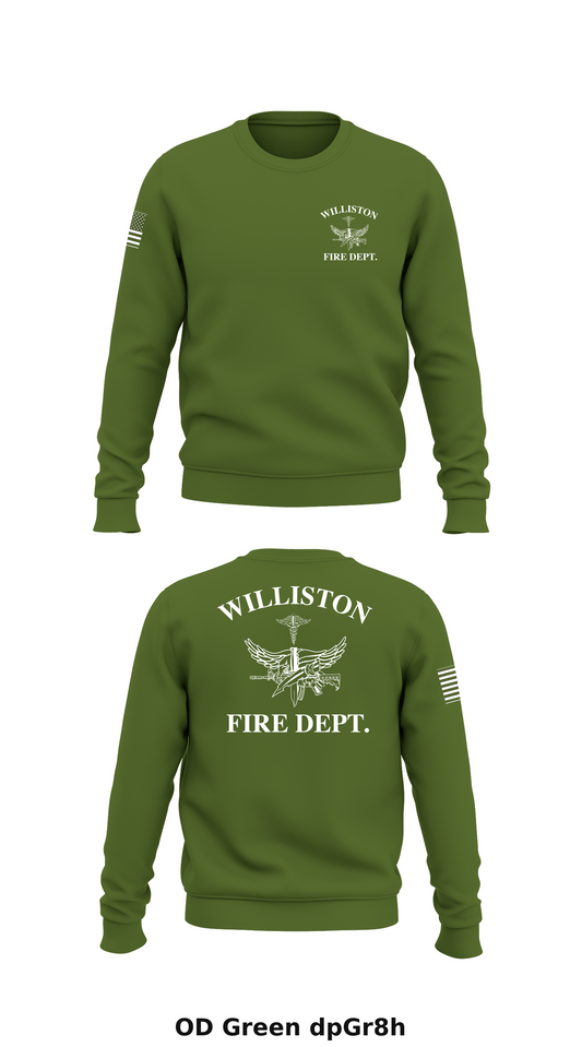 Williston Fire Department SWAT Medics Store 1 Core Men's Crewneck Performance Sweatshirt - dpGr8h