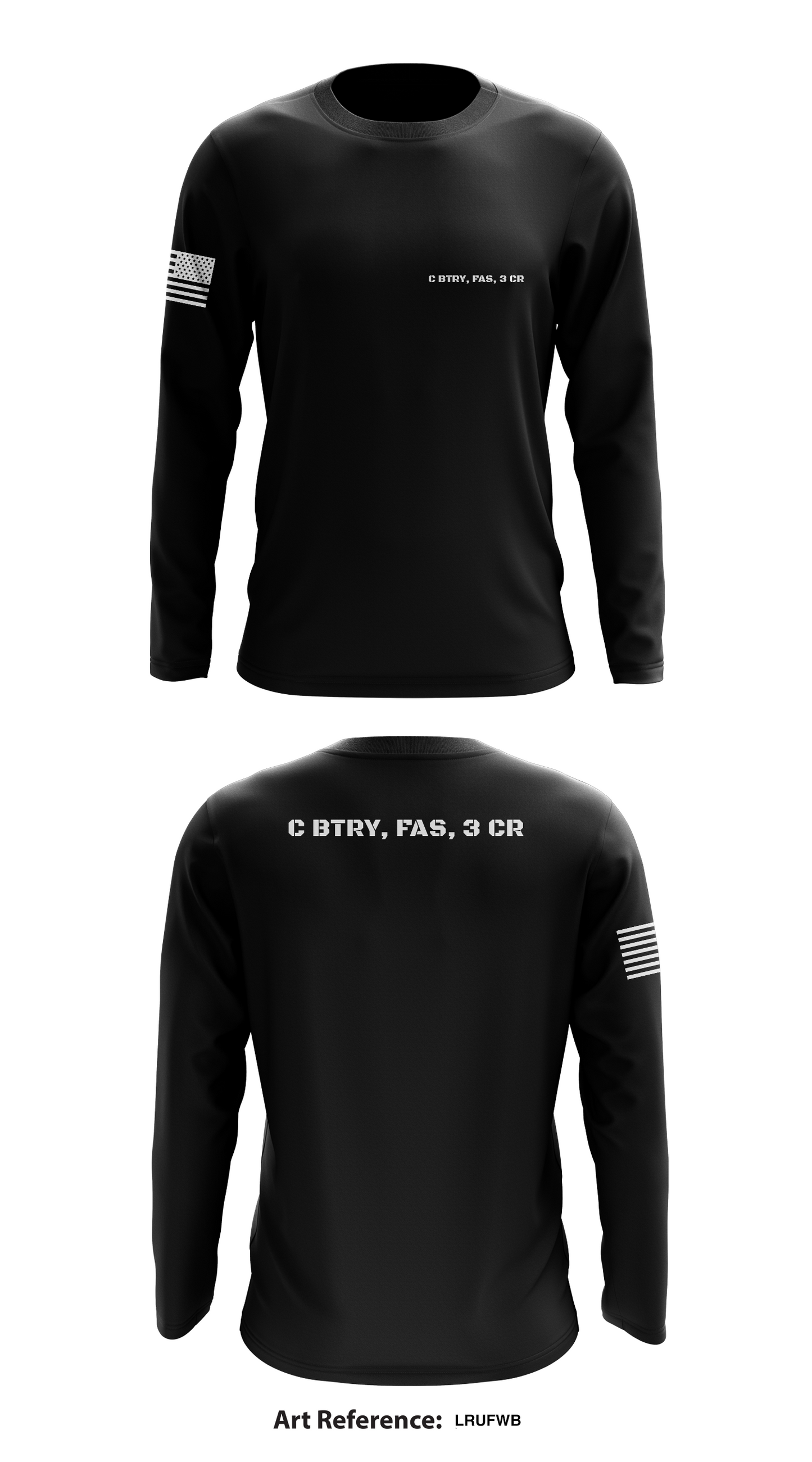 C BTRY, FAS, 3 CR Store 1 Core Men's LS Performance Tee - LrUFwb