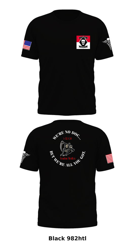 VooDoo Platoon, HHT, 1-32 CAV, 1 BCT, 101st ABN DIV Store 1 Core Men's SS Performance Tee - 982htl