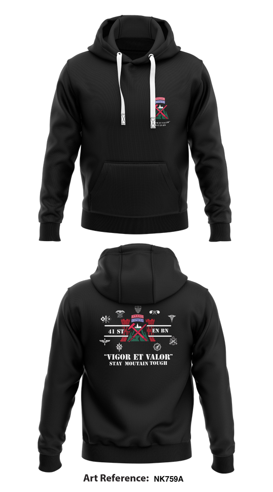 41st Engineer Battalion  Store 1  Core Men's Hooded Performance Sweatshirt - nk759A