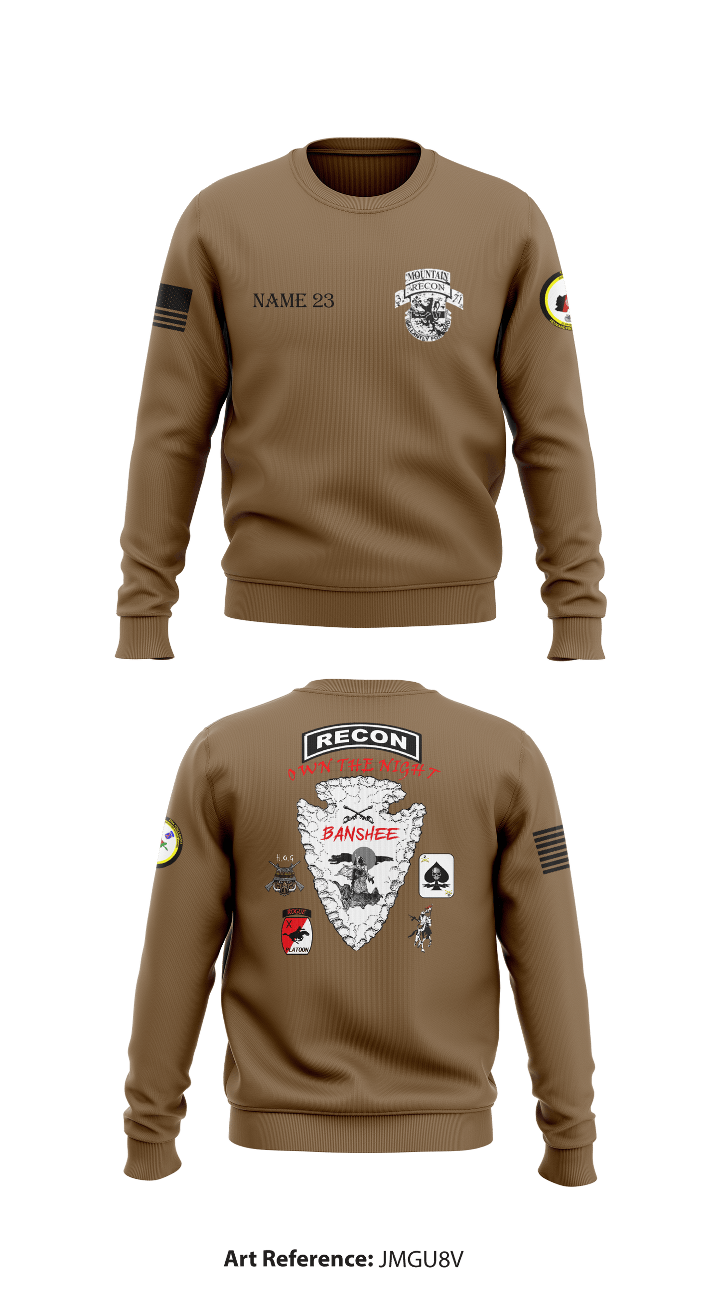 Banshee Troop, 3-71 Cavalry Store 1 Core Men's Crewneck Performance Sweatshirt - JMGU8v