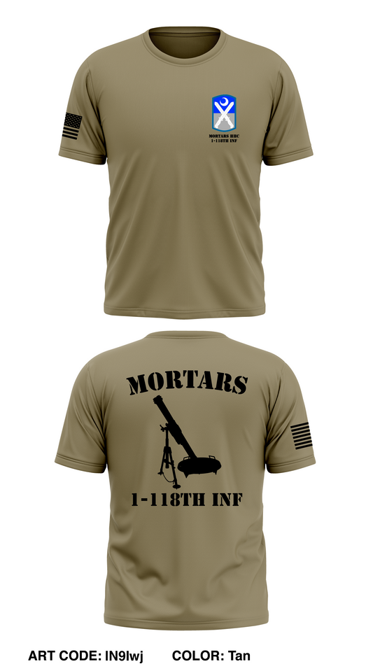 Mortars HHC 1-118th Inf Store 1 Core Men's SS Performance Tee - lN9Iwj