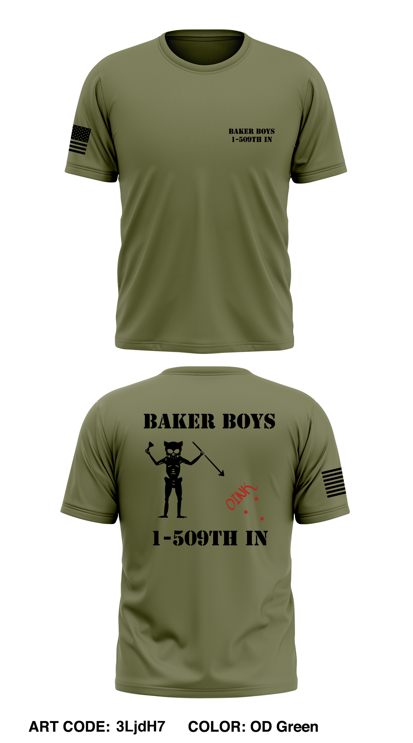 B Co, 1 BN, 509th IN (ABN) Store 1 Core Men's SS Performance Tee - 3LjdH7