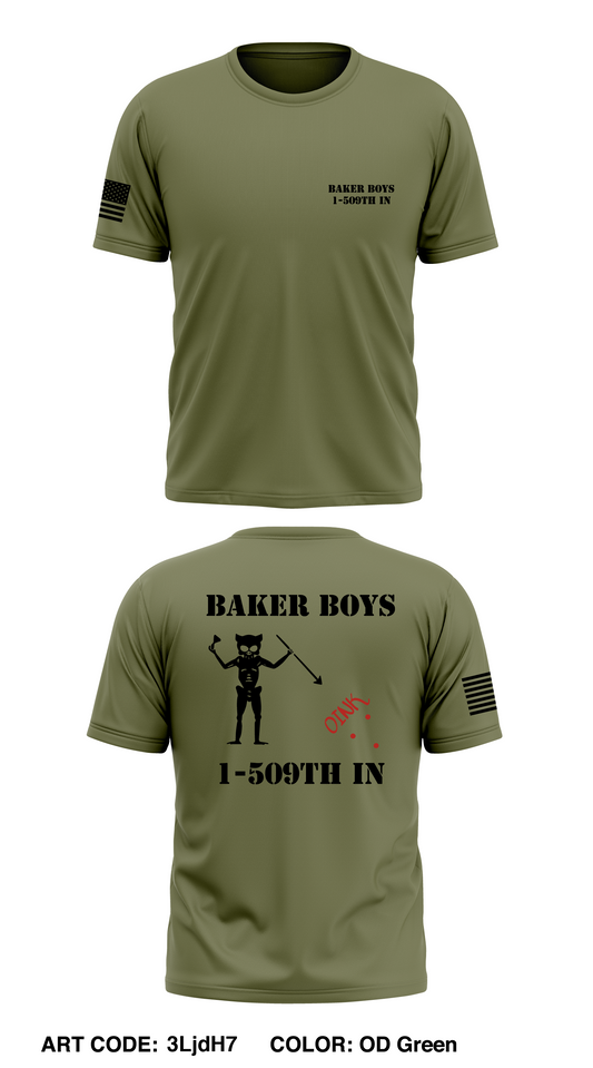B Co, 1 BN, 509th IN (ABN) Store 1 Core Men's SS Performance Tee - 3LjdH7