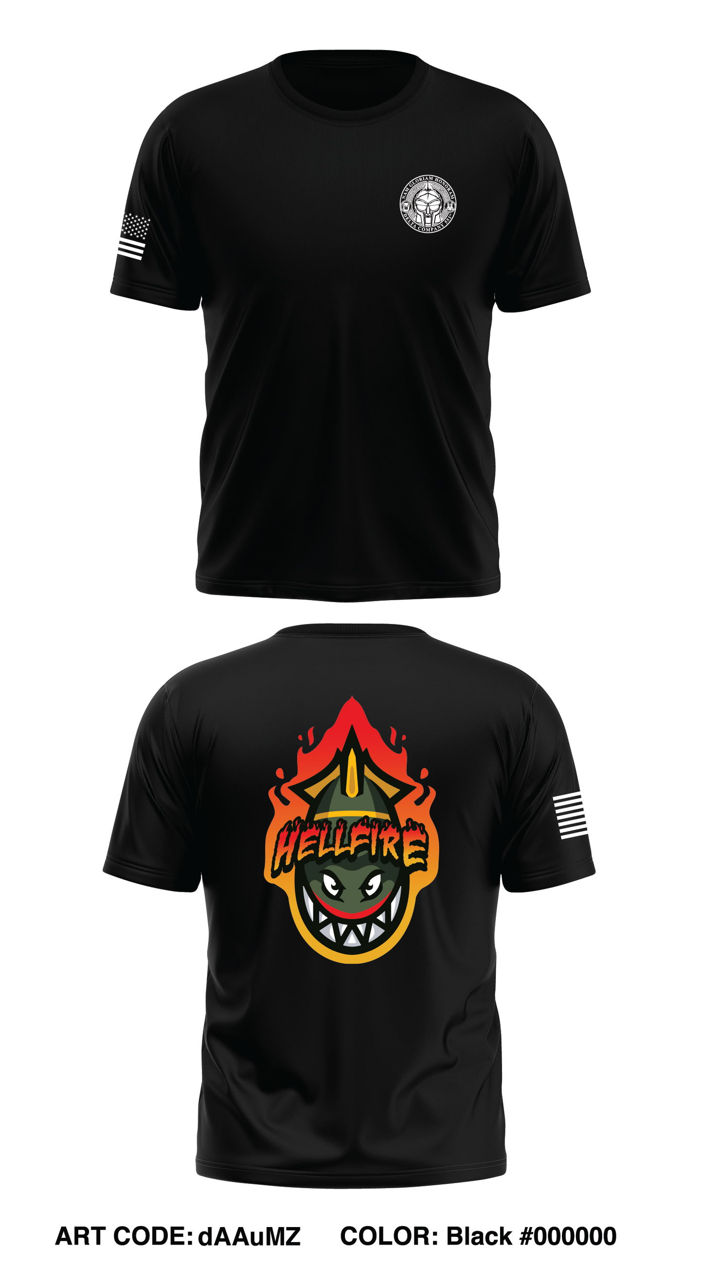 HELLFIRE DCo 551 Store 1 Core Men's SS Performance Tee - dAAuMZ