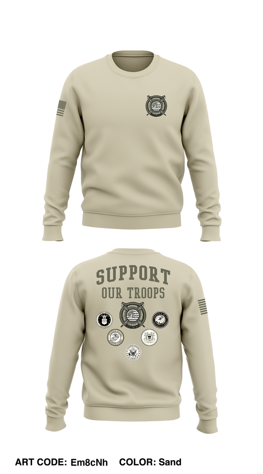 Green Knoll Fire Department Store 1 Core Men's Crewneck Performance Sweatshirt - Em8cNh
