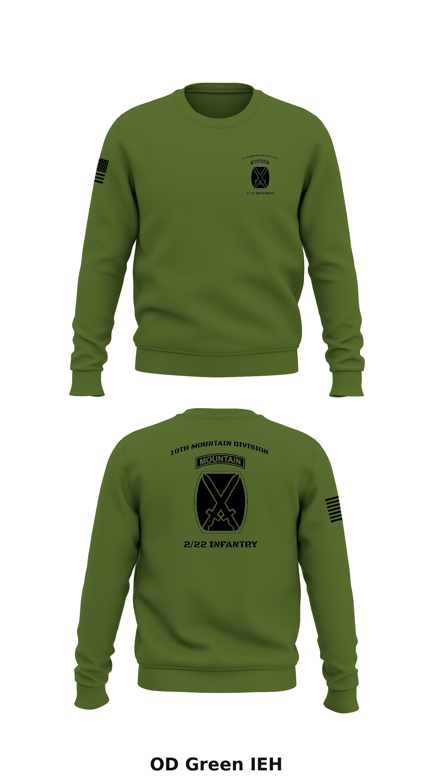 10th mountain division 2 22 infantry Store 1 Core Men s Crewneck Performance Sweatshirt IEH