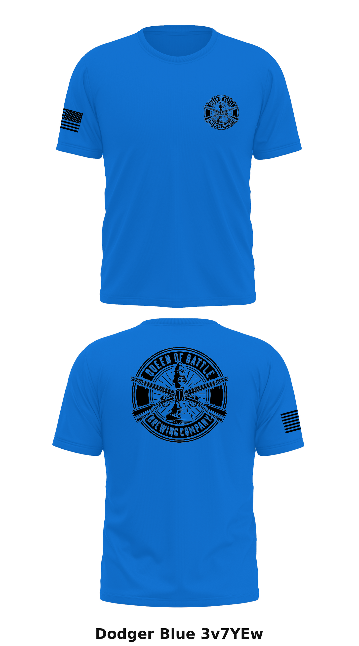 Queen of Battle Brewing Company Store 1 Core Men's SS Performance Tee - 3v7YEw