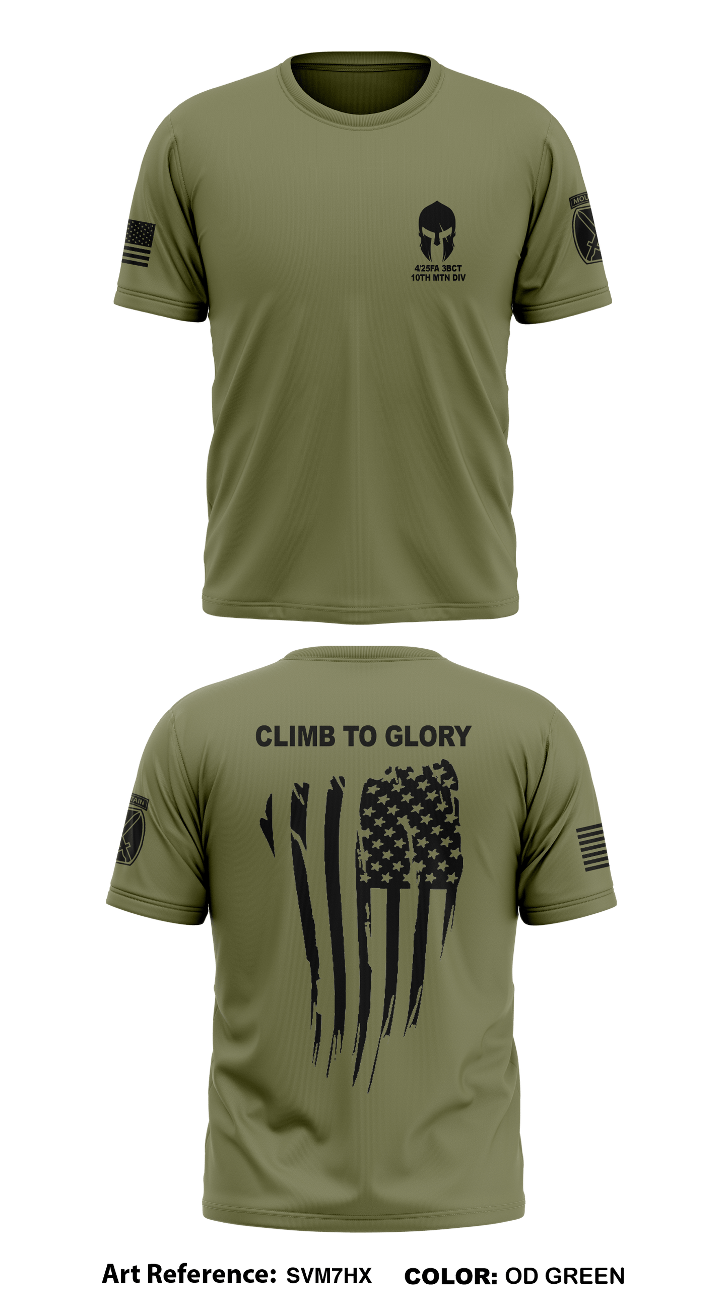 4/25FA 3BCT 10TH MTN DIV Store 1 Core Men's SS Performance Tee - sVm7hx