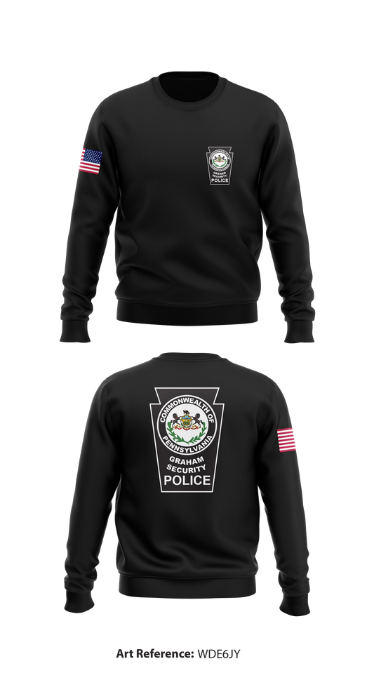 Graham Security Police Inc Store 1 Core Men's Crewneck Performance Sweatshirt - wDe6jY