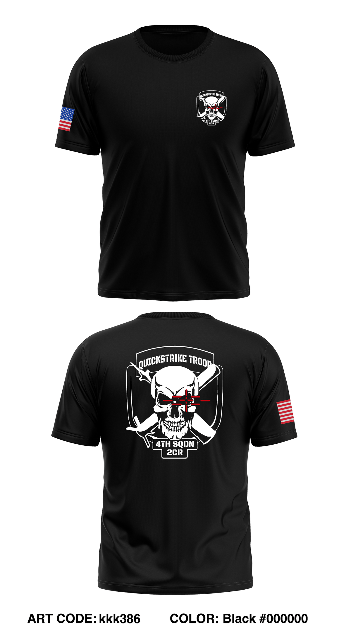 2nd PLT, QUICKSTRIKE TRP, 4th SQDN 2D CAV regiment  Store 1 Core Men's SS Performance Tee - kkk386