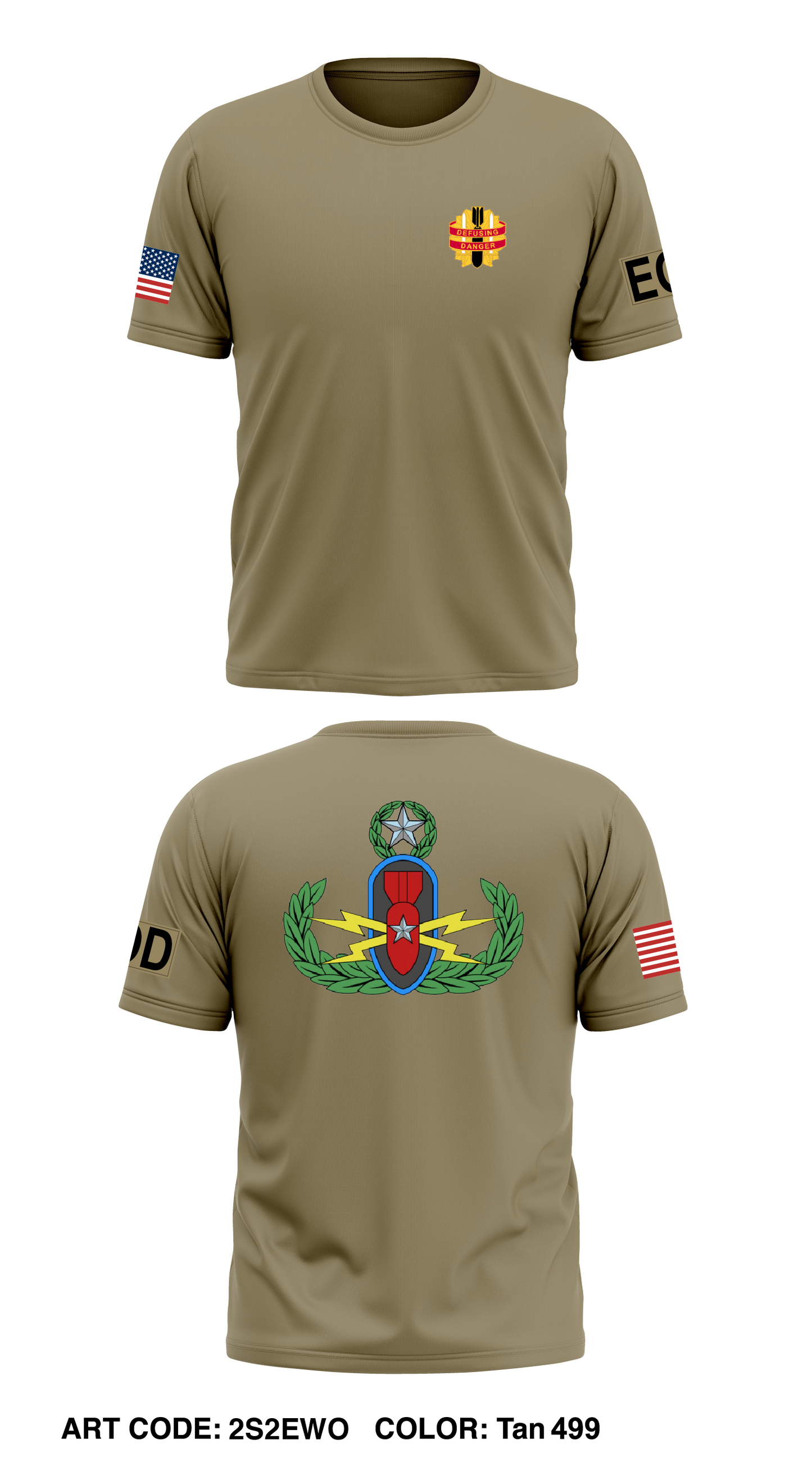 52D Ordnance Group (Explosive Ordnance Disposal) Store 1 Core Men's SS Performance Tee - 2S2EWO