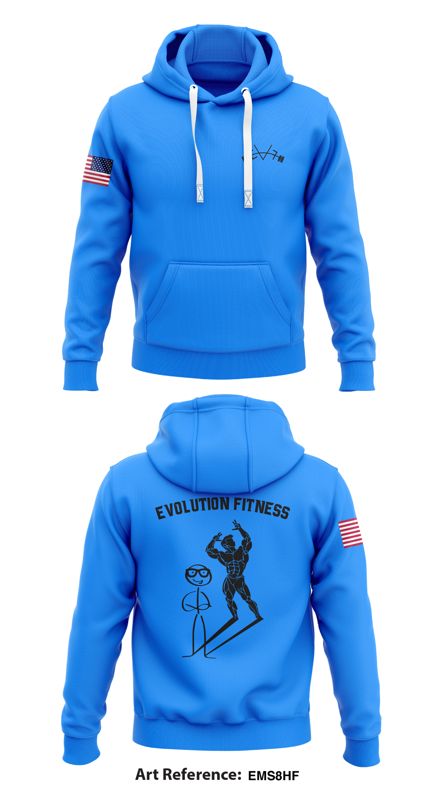 Evolution Fitness Store 1  Core Men's Hooded Performance Sweatshirt - EmS8hF