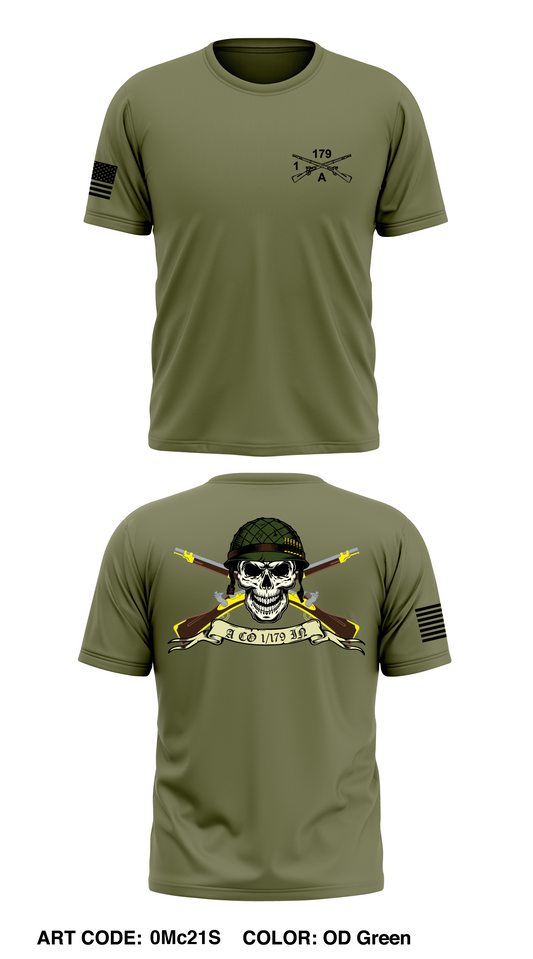 A Co 1/179 IN Store 1 Core Men's SS Performance Tee - 0Mc21S