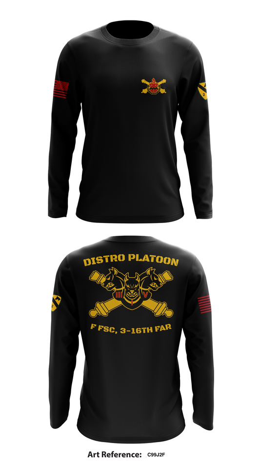 Distro Platoon, F FSC, 3-16th FAR, 2/1 CAV Store 1 Core Men's LS Performance Tee - C99J2f