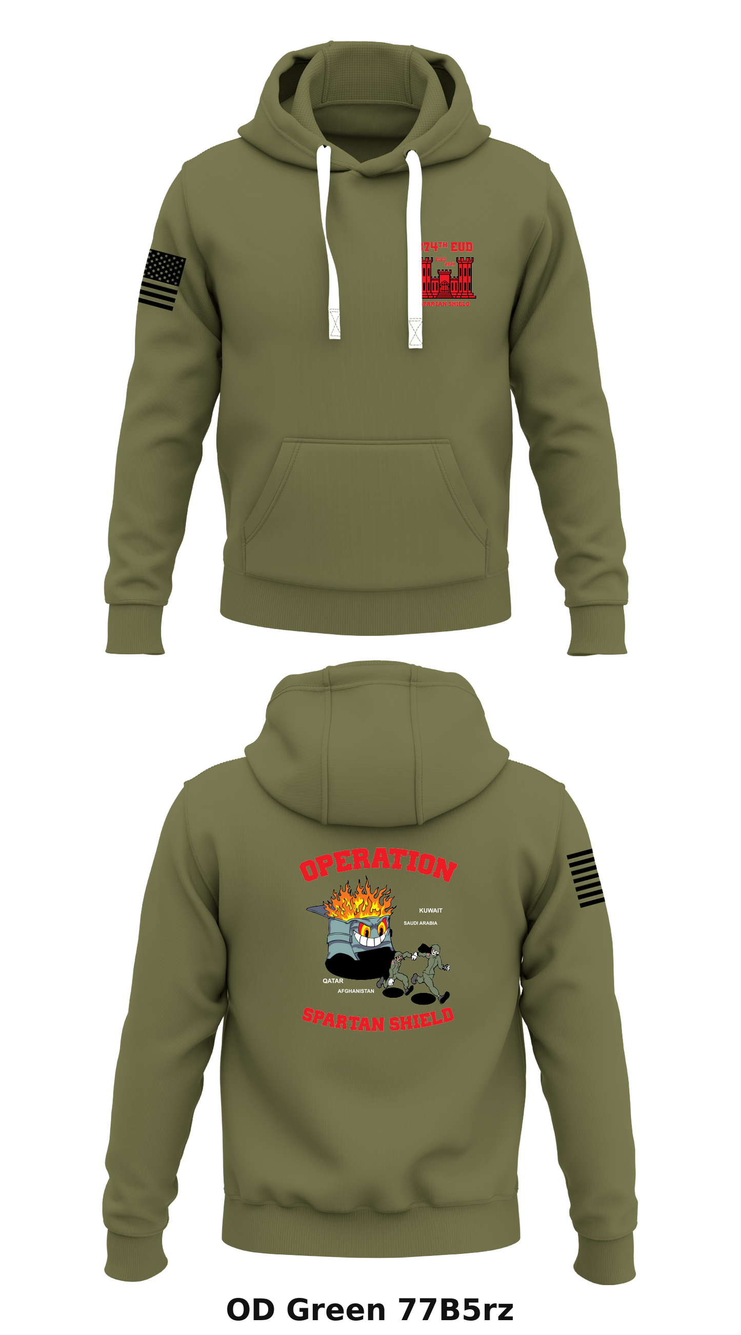 874 EUD Store 1  Core Men's Hooded Performance Sweatshirt - 77B5rz