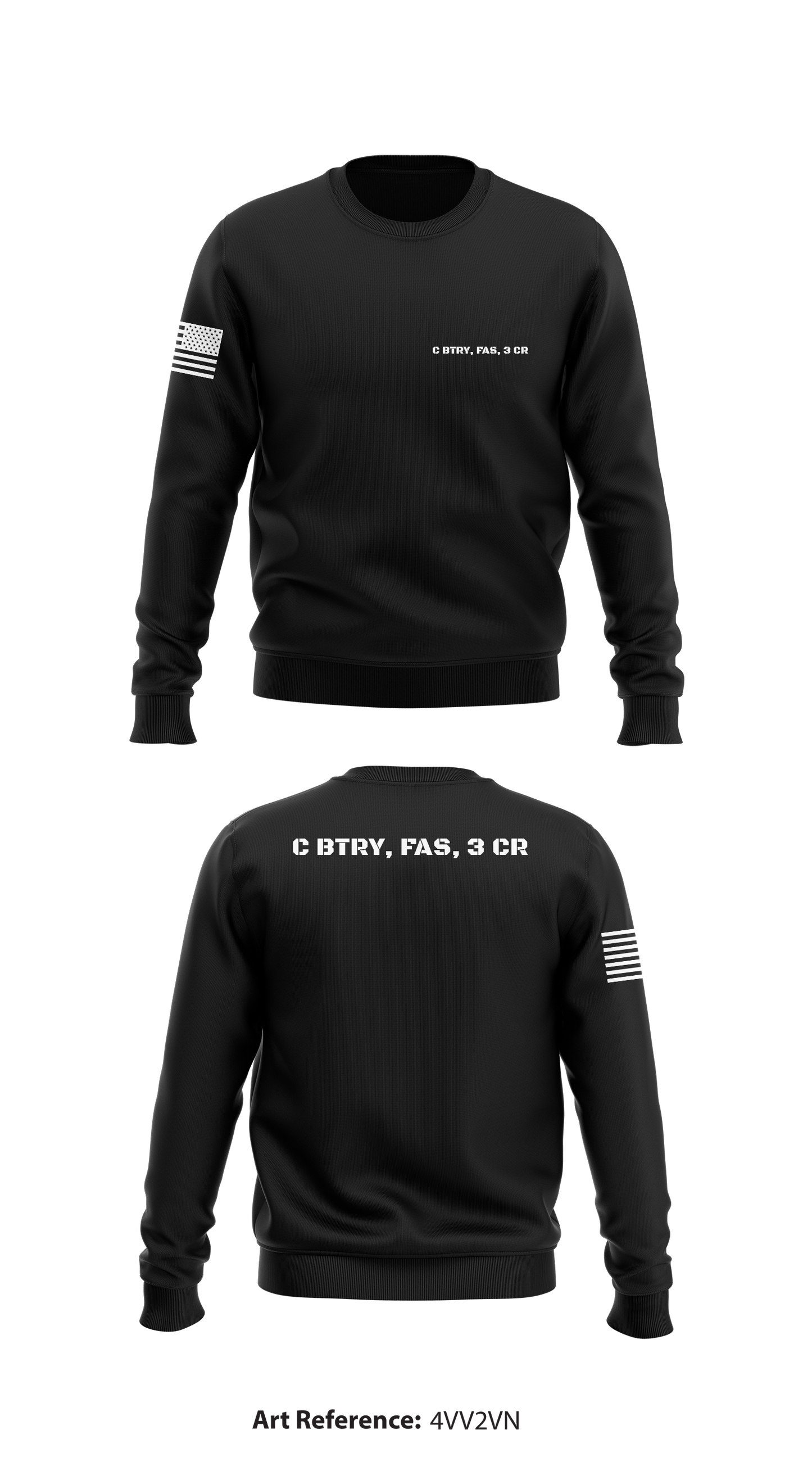 C BTRY, FAS, 3 CR Store 1 Core Men's Crewneck Performance Sweatshirt - 4Vv2vn