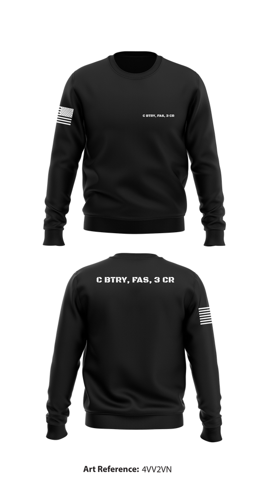 C BTRY, FAS, 3 CR Store 1 Core Men's Crewneck Performance Sweatshirt - 4Vv2vn