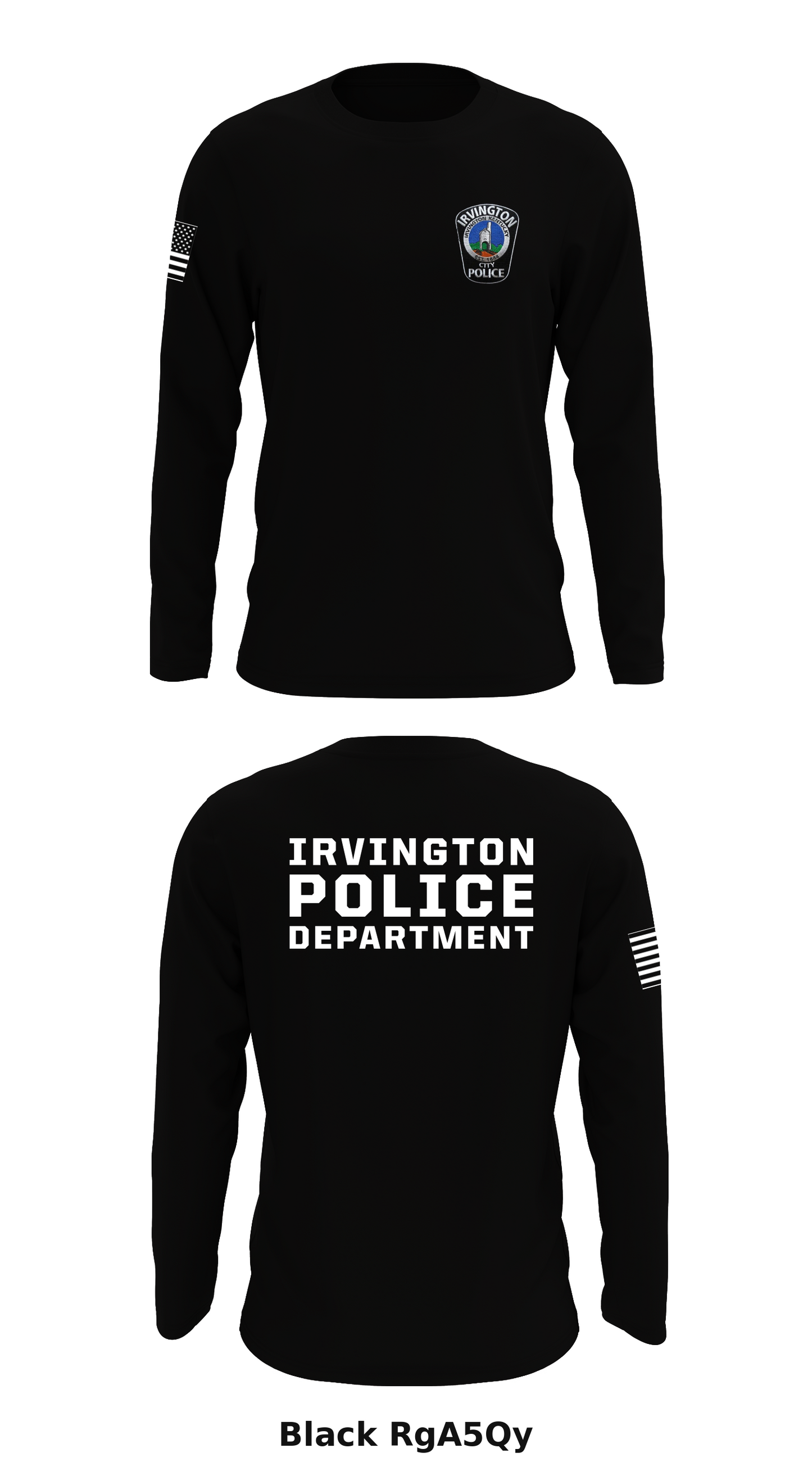Irvington Police Department Store 1 Core Men's LS Performance Tee - RgA5Qy