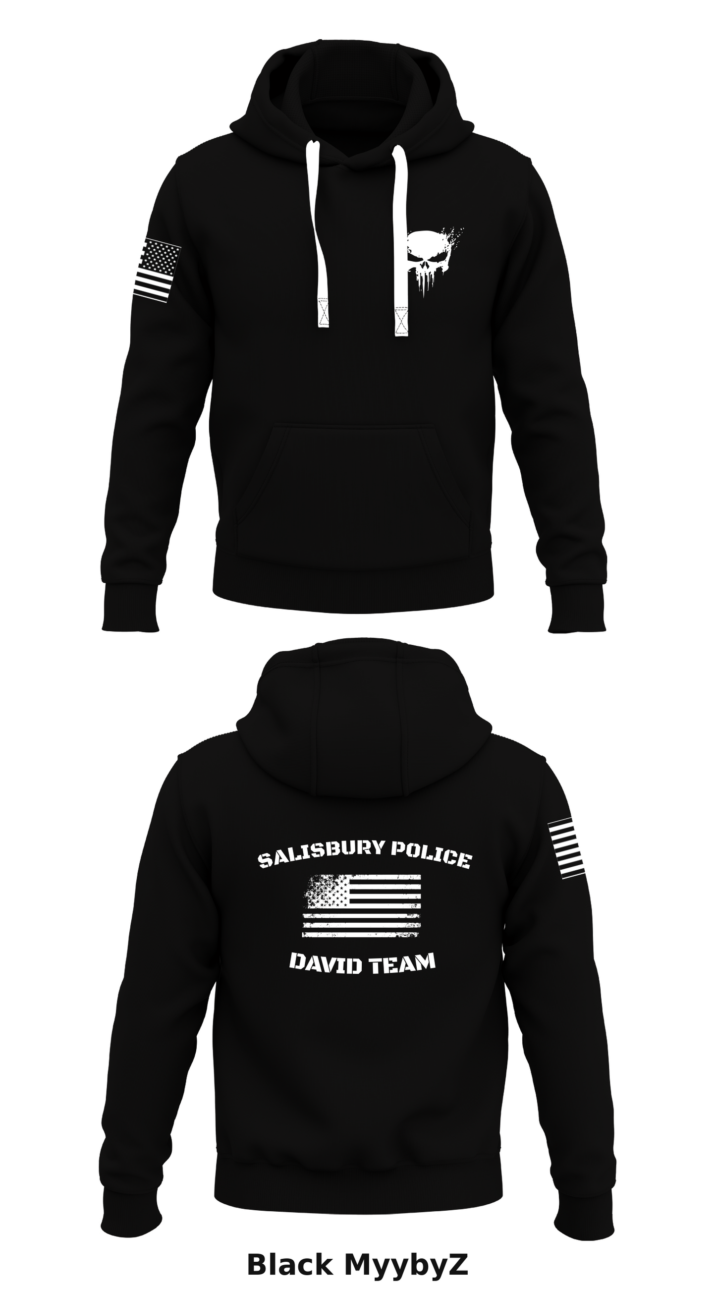 Salisbury PD/David team Store 1  Core Men's Hooded Performance Sweatshirt - MyybyZ