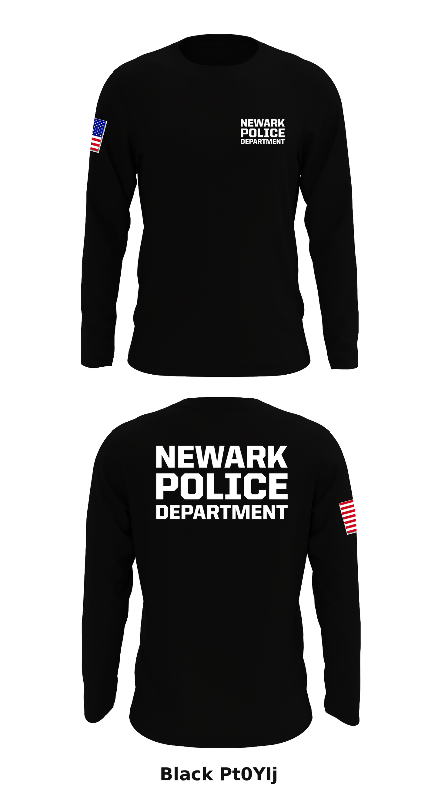 Newark police dept Store 1 Core Men's LS Performance Tee - Pt0YIj