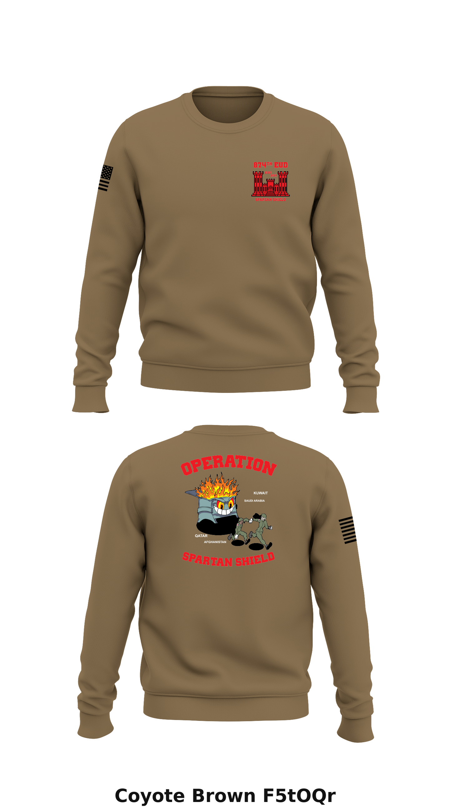 874 EUD Store 1 Core Men's Crewneck Performance Sweatshirt - F5tOQr