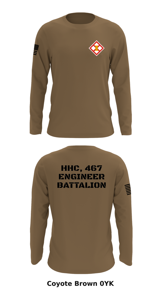 HHC, 467 Engineer Battalion Store 1 Core Men's LS Performance Tee - 0YK