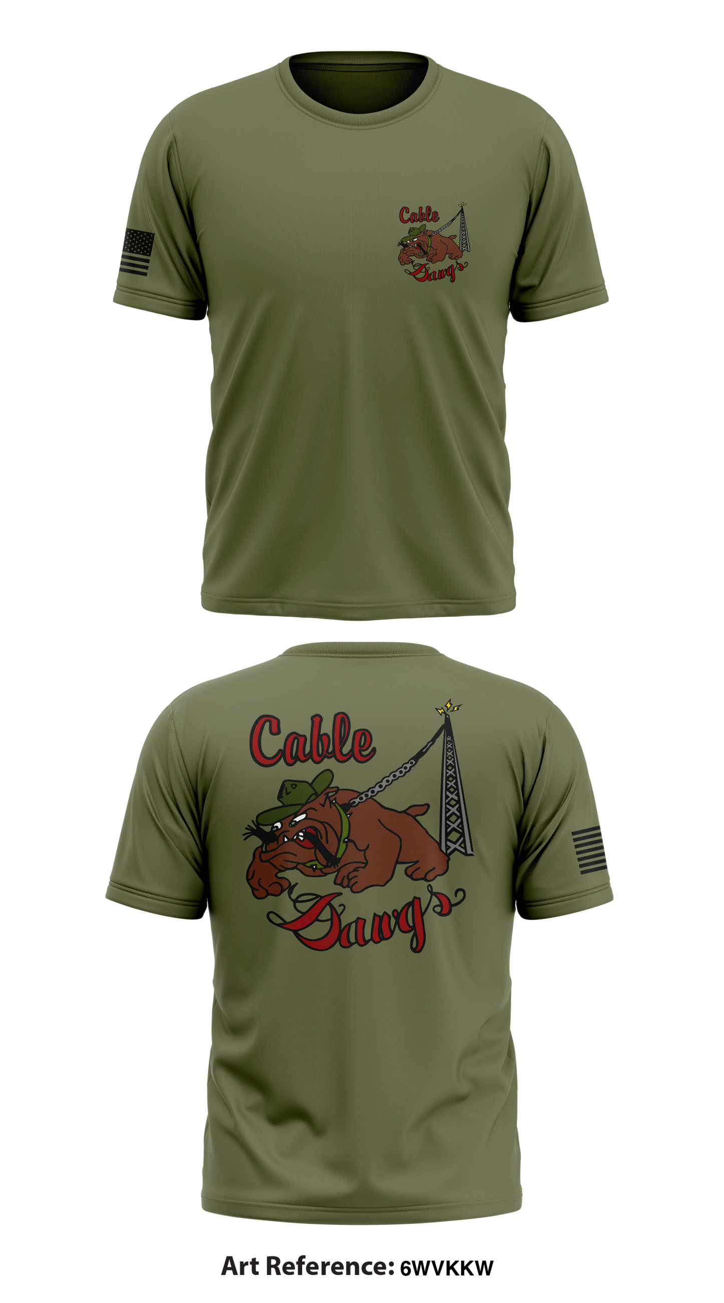 Cable dawgs Store 1 Core Men's SS Performance Tee - 6WvKKw