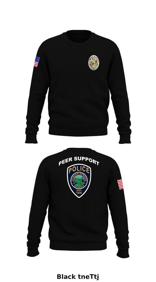 Powder Springs Police Department Peer Support Store 1 Core Men's Crewneck Performance Sweatshirt - tneTtj