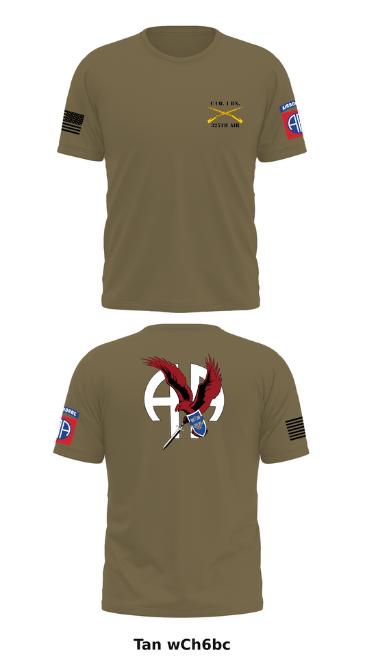 C Co, 1 BN, 325th AIR Store 1 Core Men's SS Performance Tee - wCh6bc