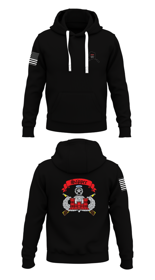 Sapper Company, 6th BEB, 4-25 IBCT (ABN) Store 1  Core Men's Hooded Performance Sweatshirt - 47435229278