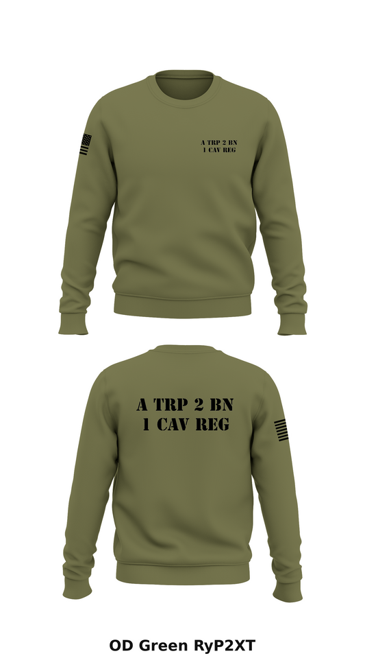 A Trp 2 BN 1 Cav REG Store 1 Core Men's Crewneck Performance Sweatshirt - RyP2XT
