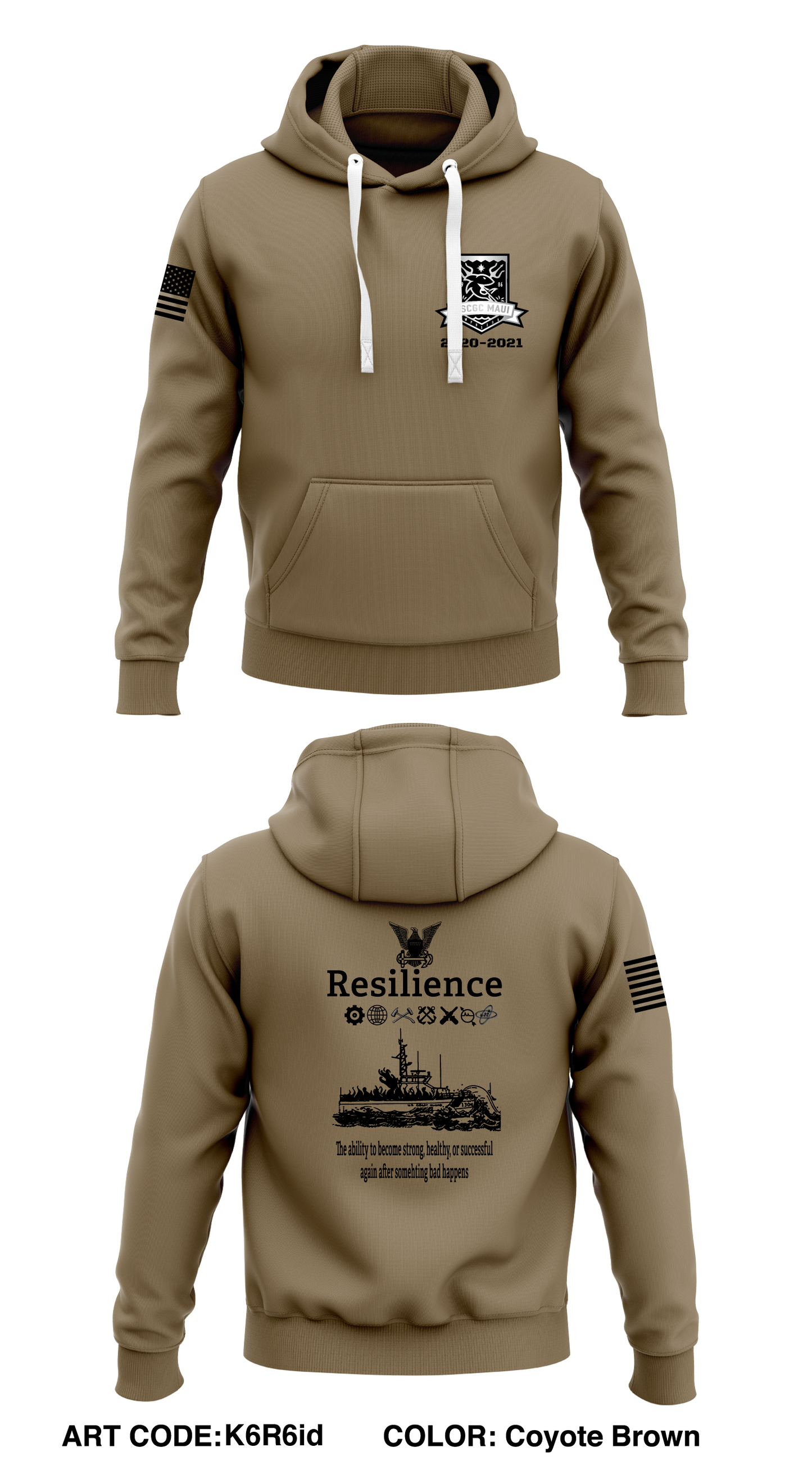 Uscgc Maui Store 1  Core Men's Hooded Performance Sweatshirt - K6R6id