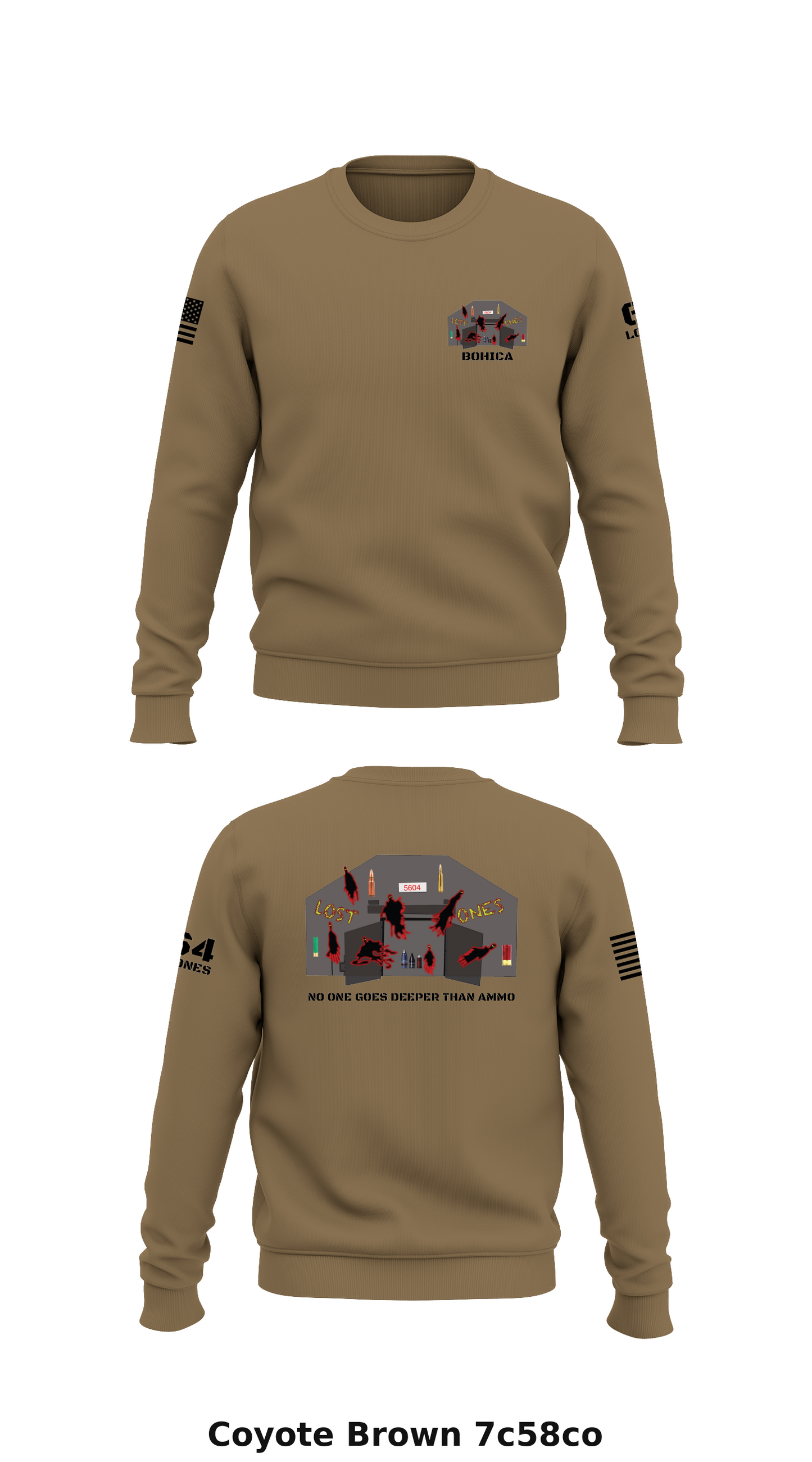 664 OD PLT Store 1 Core Men's Crewneck Performance Sweatshirt - 7c58co