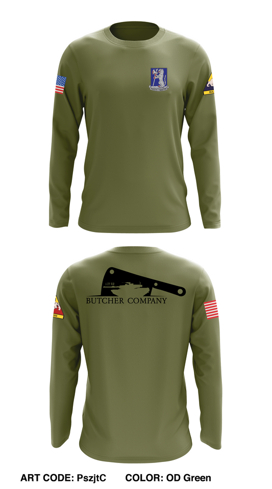 Butcher Co, 1-77 AR Core Men's LS Performance Tee - PszjtC