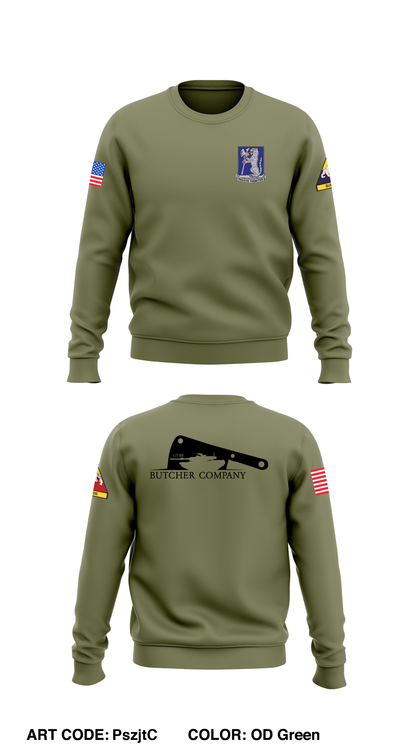 Butcher Co, 1-77 AR Core Men's Crewneck Performance Sweatshirt - PszjtC