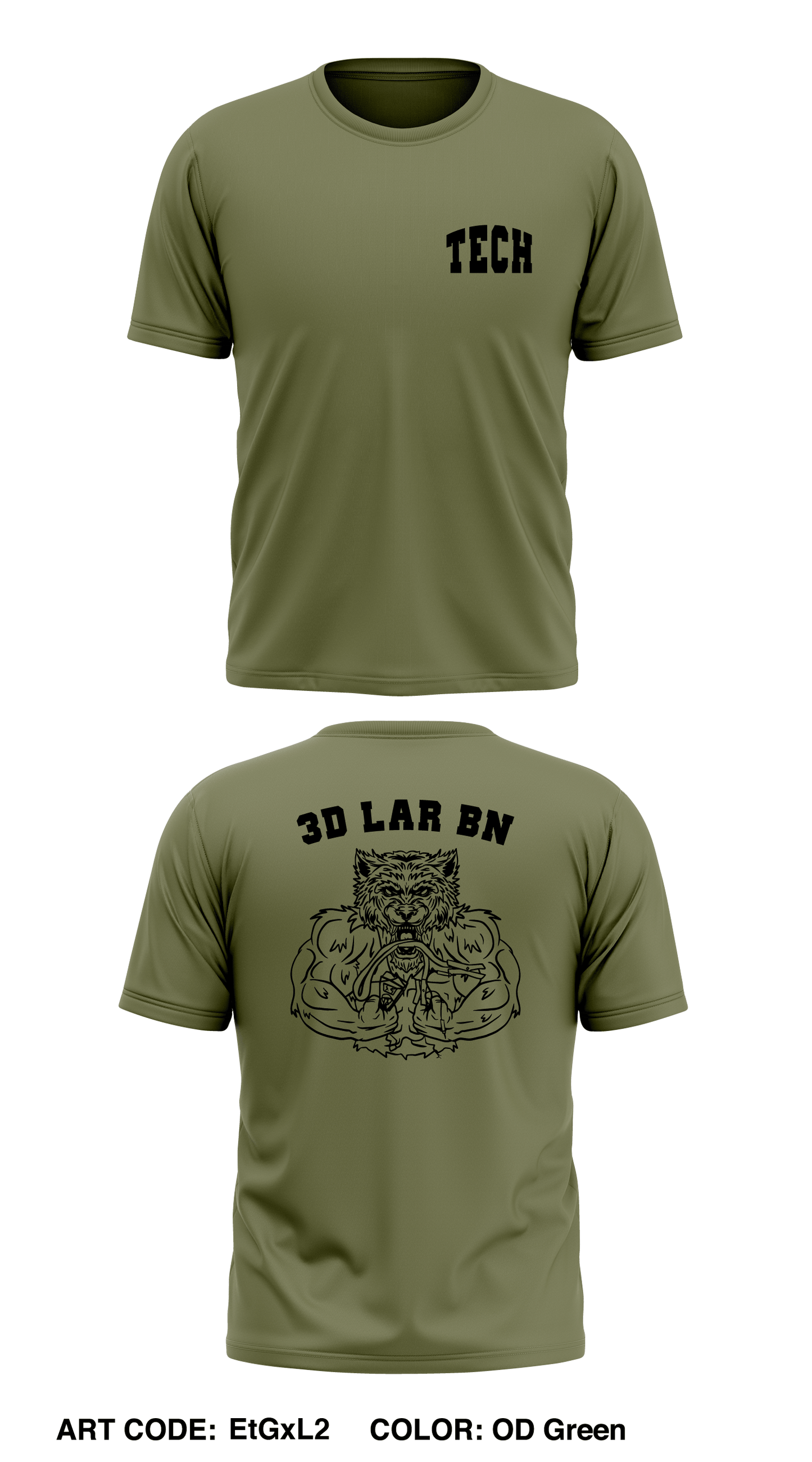 3D LAR BN Store 1 Core Men's SS Performance Tee - EtGxL2