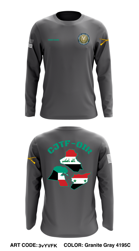 CUSTOM 847th HR CO A2 Store 1 Core Men's LS Performance Tee - 3vYVFK