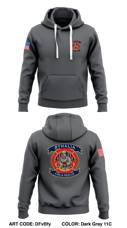 Byhalia Fire  Store 1  Core Men's Hooded Performance Sweatshirt - DFvBfy