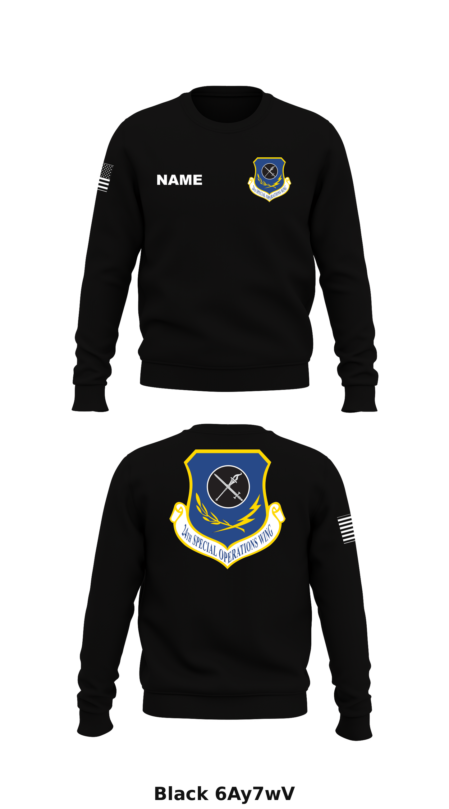 24th SPECIAL OPERATIONS WING Store 1 Core Men's Crewneck Performance Sweatshirt - 6Ay7wV