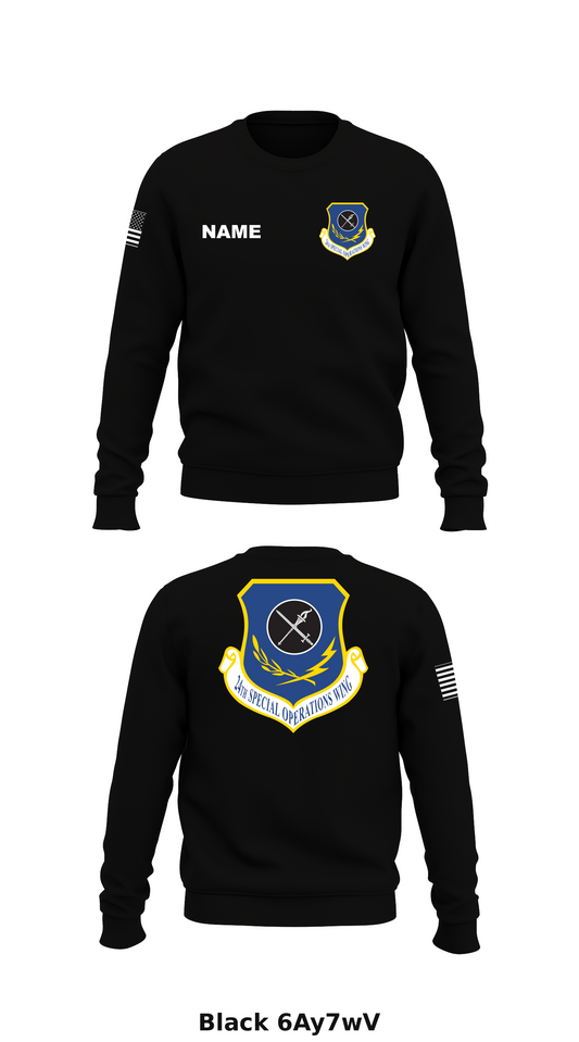 24th SPECIAL OPERATIONS WING Store 1 Core Men's Crewneck Performance Sweatshirt - 6Ay7wV