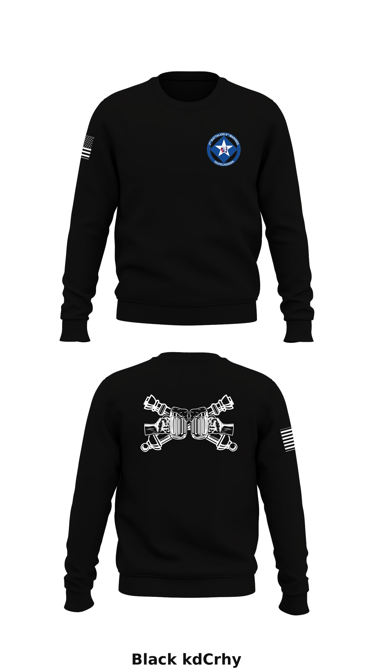 3RD BATTALION 6TH MARINES Store 1 Core Men's Crewneck Performance Sweatshirt - kdCrhy