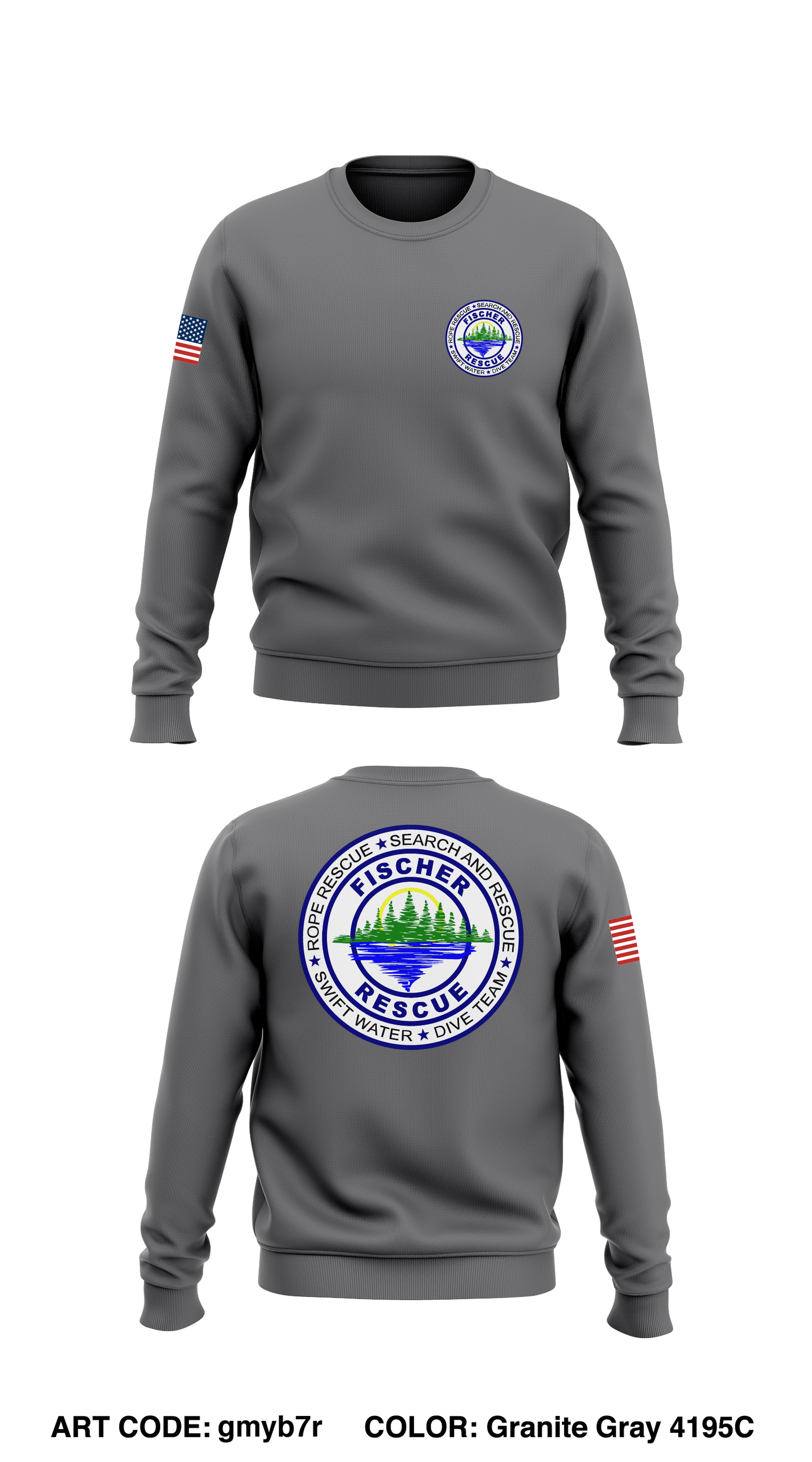 FISCHER RESCUE Store 1 Core Men's Crewneck Performance Sweatshirt - gmyb7r
